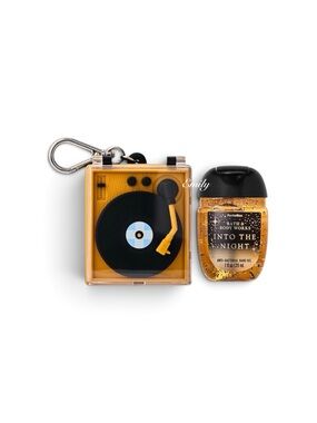Bath & Body Works Retro Musical RECORD PLAYER PocketBac Holder Keychain Set